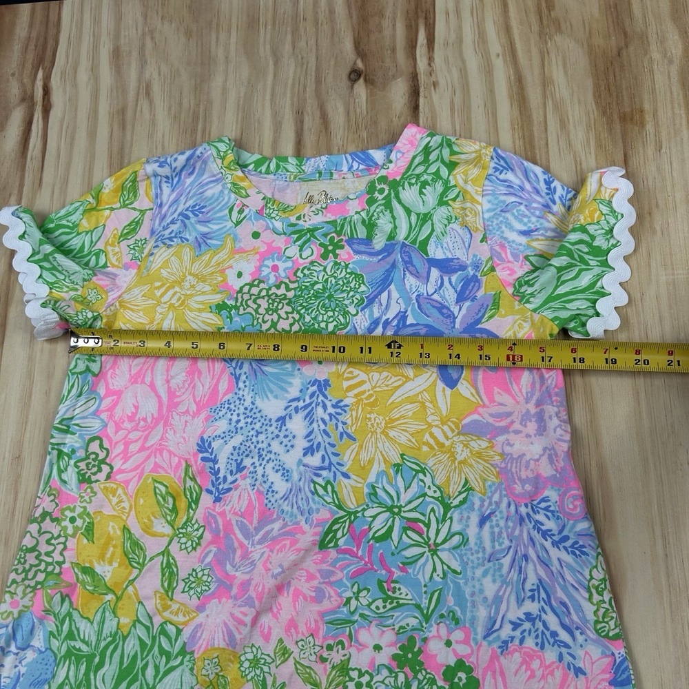 Lilly Pulitzer Cody Women's Small Bright Delight Patch Short Sleeve Dress Multi - Picture 6 of 9